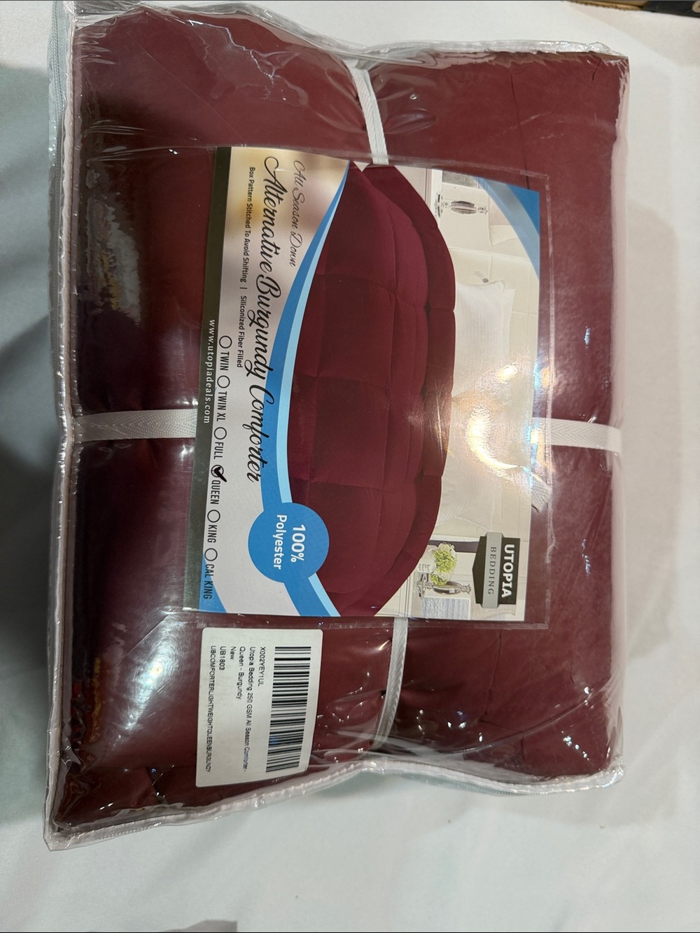 Utopia Home Burgundy Comforter - Plush 100% Polyester
